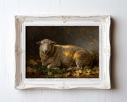The “Resting Sheep Art Print” is a vintage farmhouse wall art piece in warm earth tones, beautifully framed and perfect for adding realistic charm to your space. From the Vintage Art Prints & Framed Art collection.