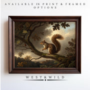 Vintage Squirrel Painting